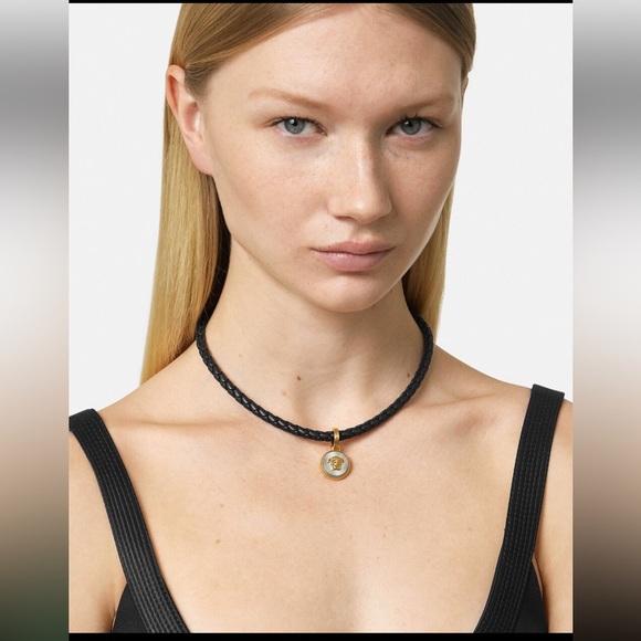 Versace Leather Biggie Necklace - Picture 5 of 8